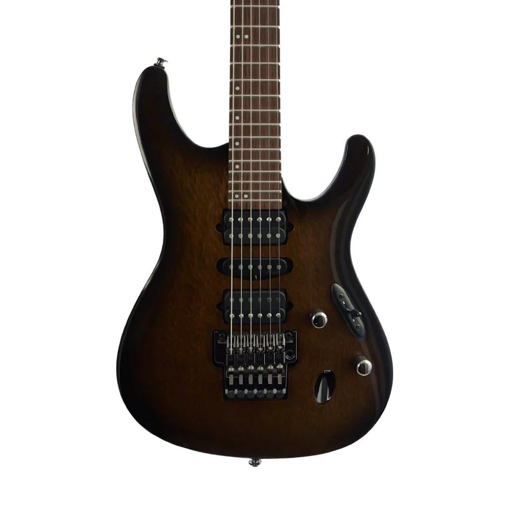 Ibanez S6570SKS Prestige Limited Edition Electric Guitar w/Case - Transparent Black Sunburst