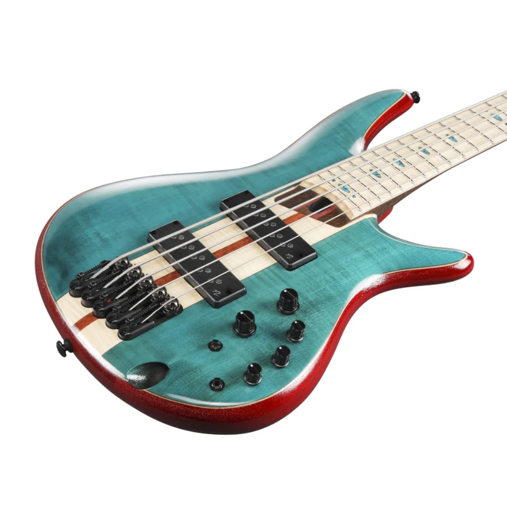 Ibanez SR1425BCGL 5 String Electric Bass Guitar Caribbean Green Low Gloss - Image 8