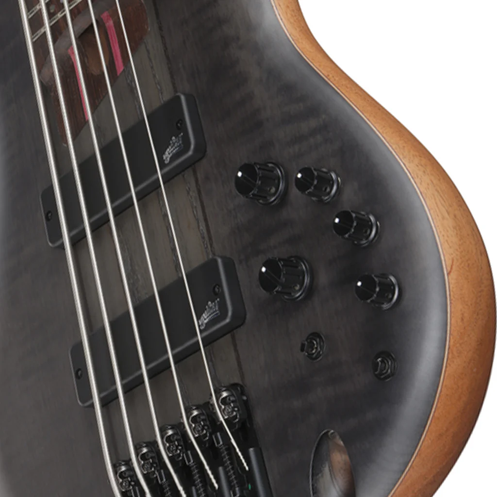 Ibanez SR1455DW Premium 5-String Bass - Transparent Gray Flat - Image 7
