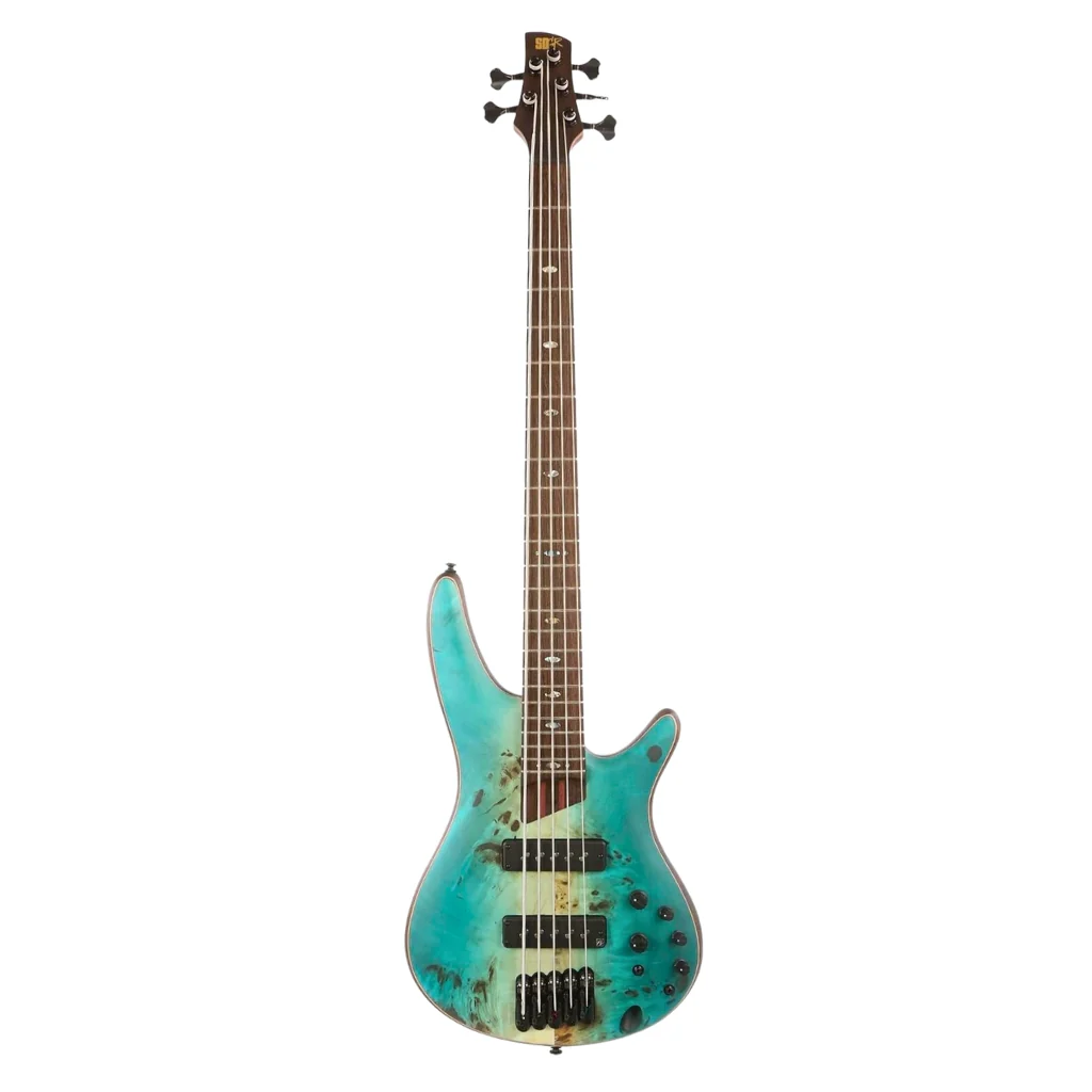 Ibanez SR1605B Premium Electric 5-String Bass, Caribbean Shoreline Flat - Image 2
