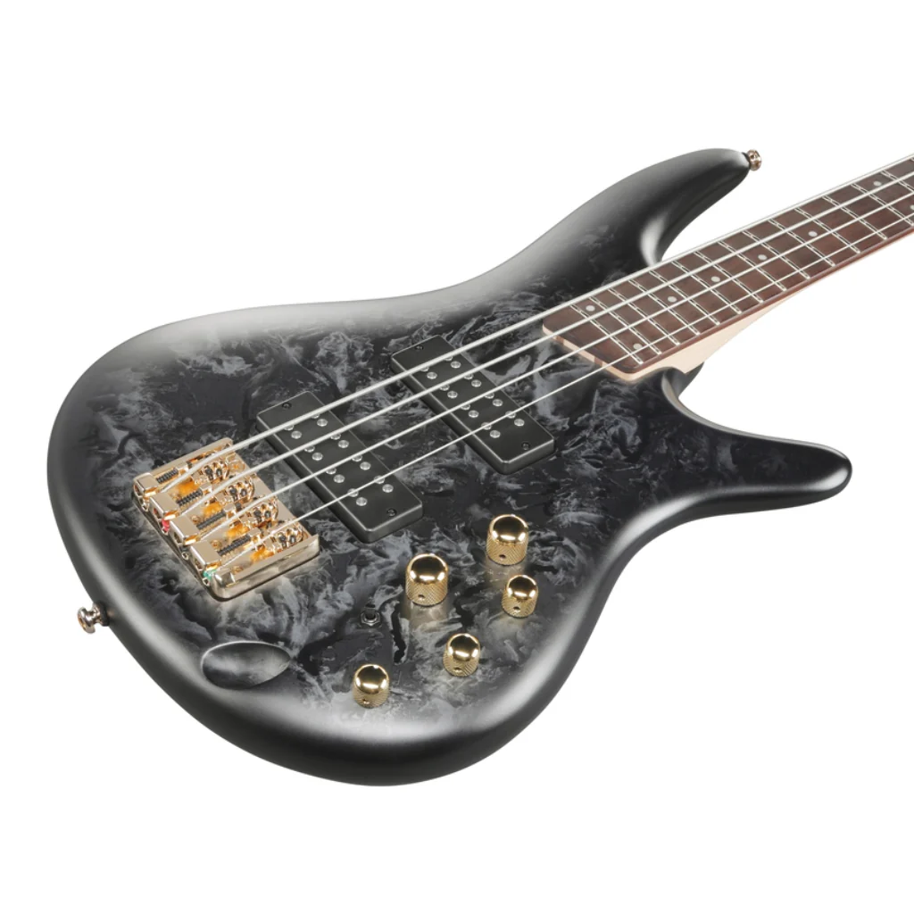 Ibanez SR300EDXBZM 4 String Electric Bass Guitar Black Ice Frozen Matte - Image 7