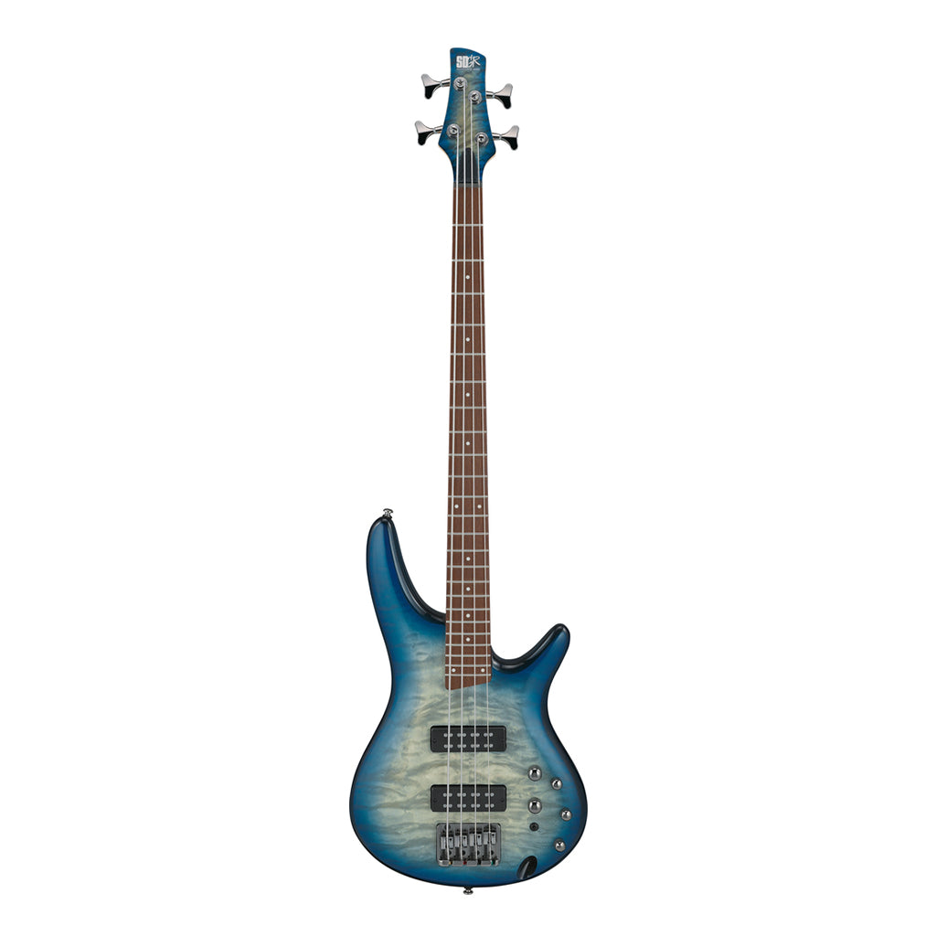 Ibanez SR400EQM Stained Cosmic Blue Starburst Electric Bass - Image 3