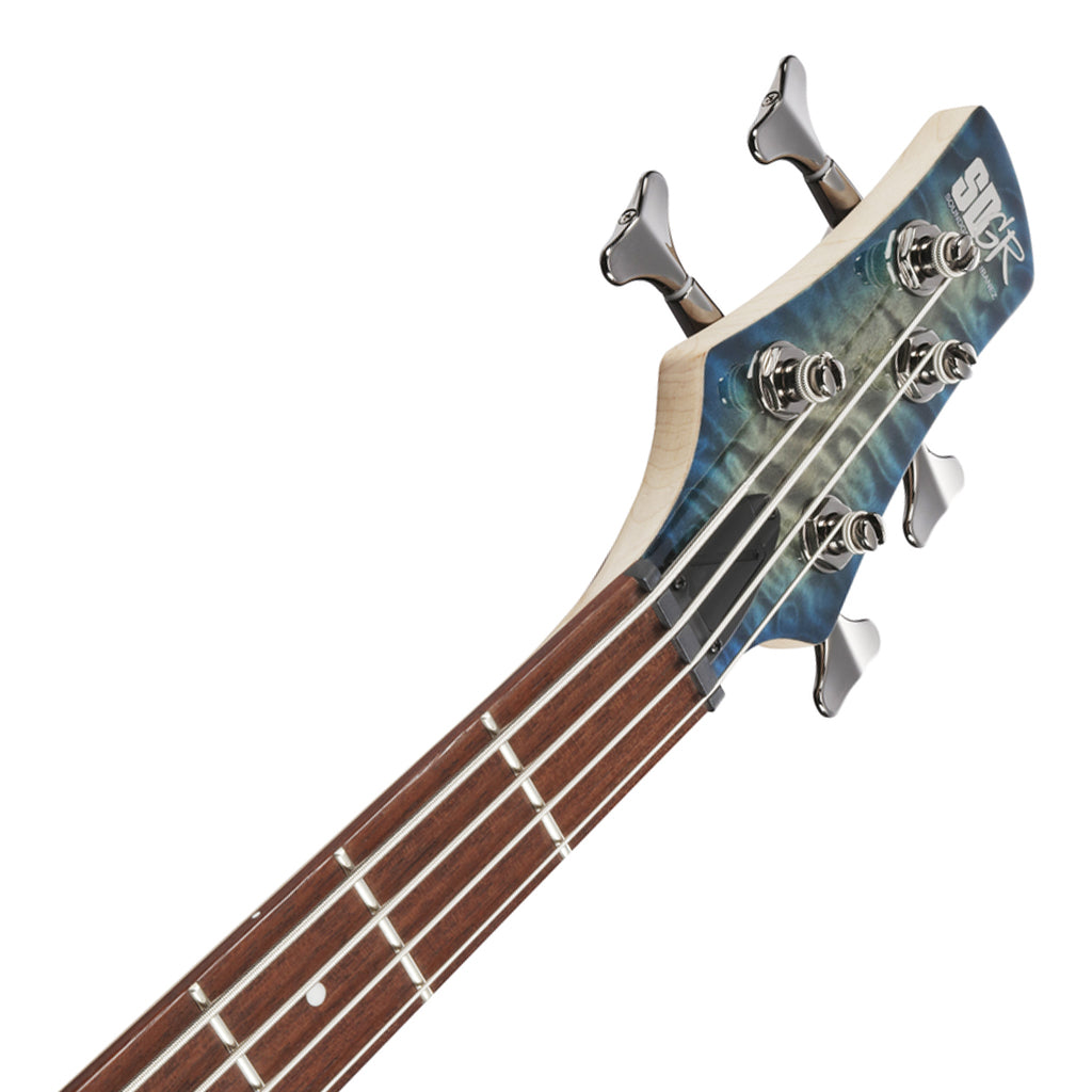 Ibanez SR400EQM Stained Cosmic Blue Starburst Electric Bass - Image 5