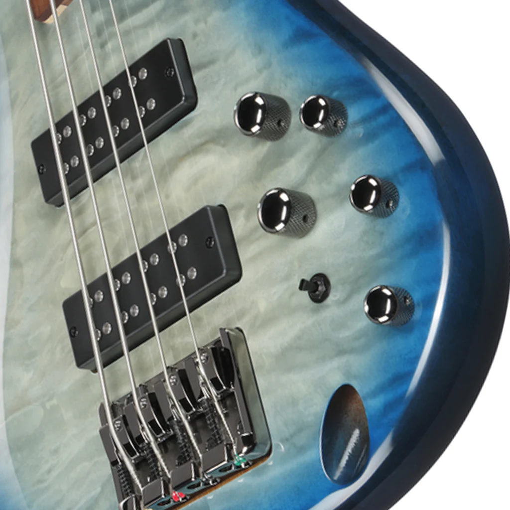 Ibanez SR400EQM Stained Cosmic Blue Starburst Electric Bass - Image 7