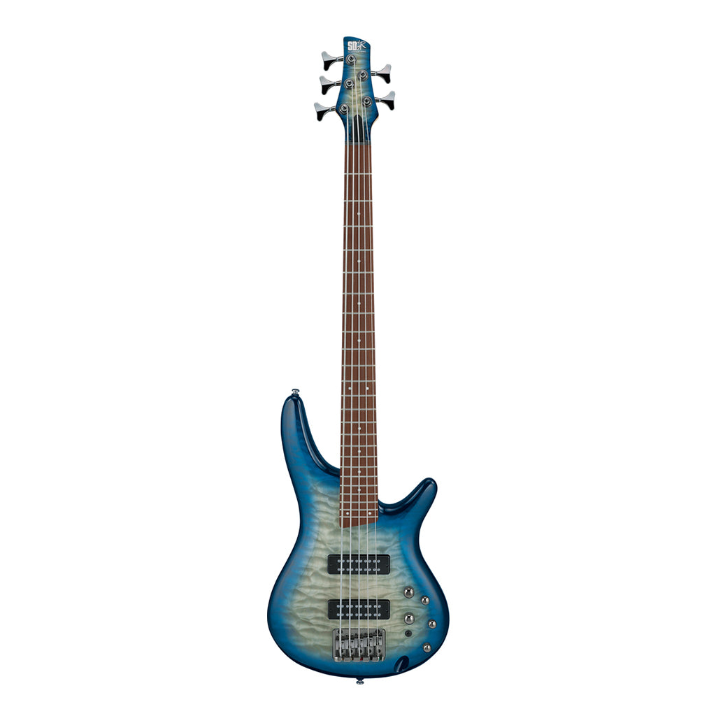 Ibanez SR405EQM Stained Cosmic Blue Starburst 5 String Electric Bass - Image 3