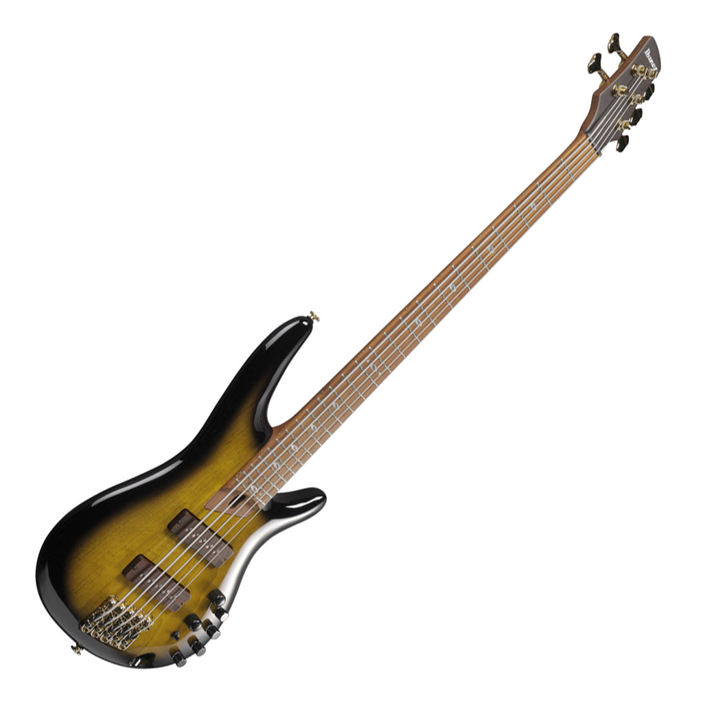 Ibanez SR4505 5-String Bass Ash Body with Roasted Maple Fretboard and Case - Desert Sunset Burst - Image 8