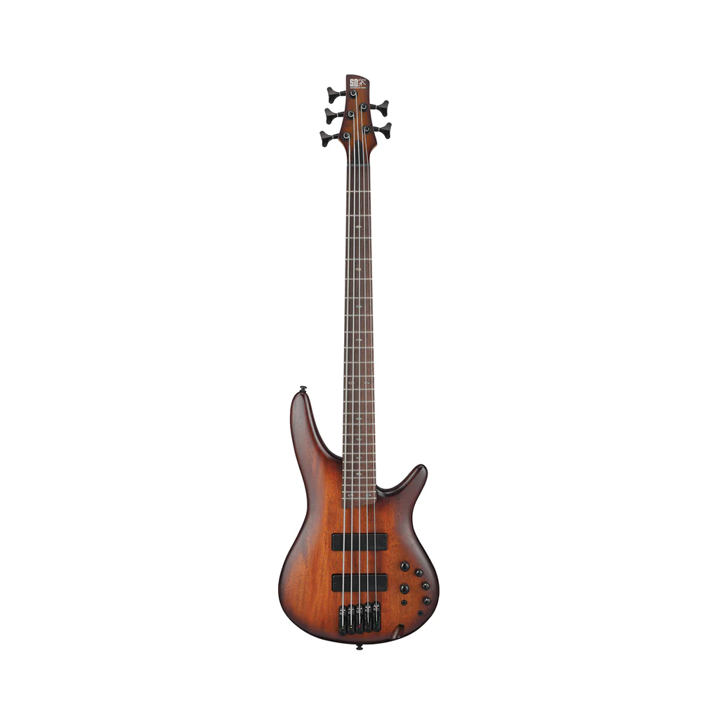 Ibanez SR505A 5-String Electric Bass Bartolini Pickups - Mahogany Brown Burst Low Gloss - Image 3