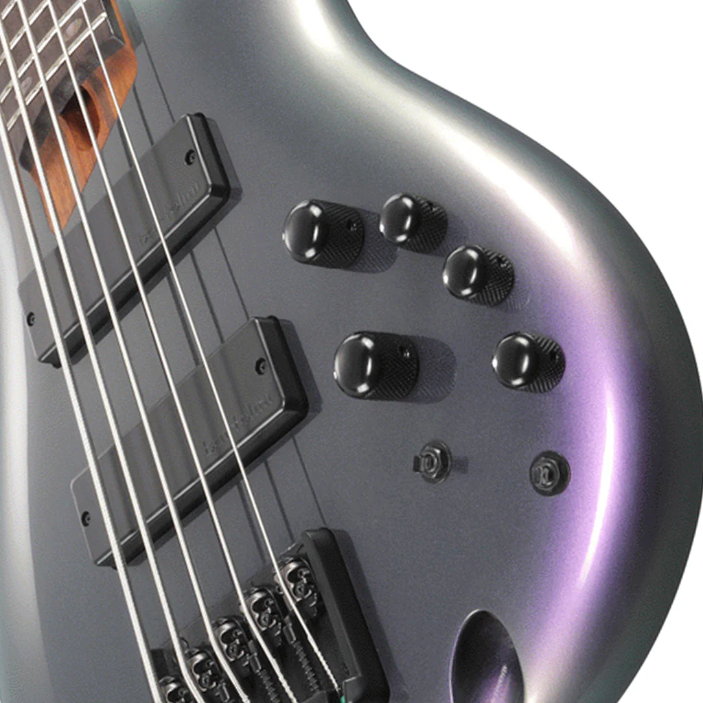 Ibanez SR505E Black Aurora Burst 5 String Electric Bass - Image 5
