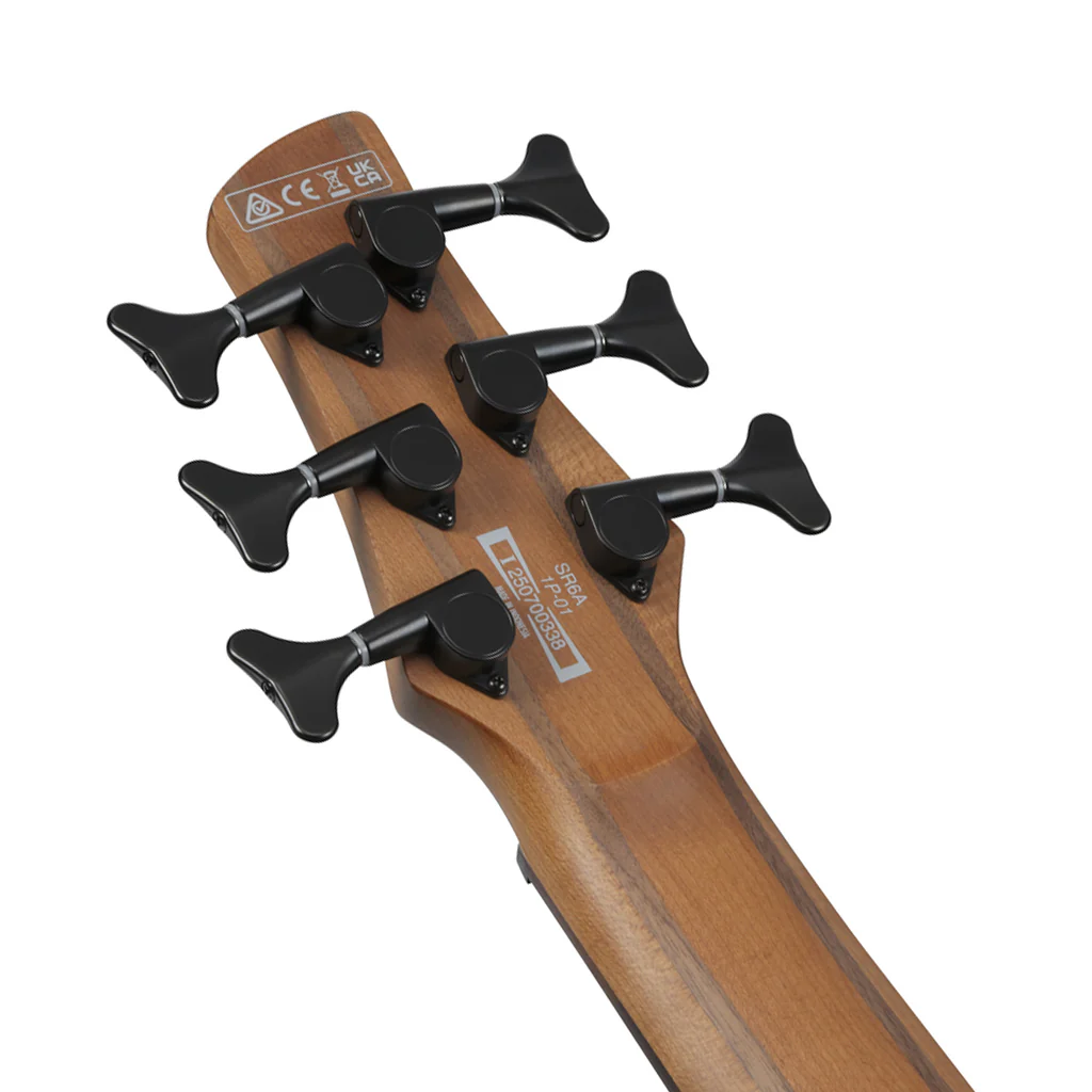 Ibanez SR506A 6-String Electric Bass Bartolini Pickups - Mahogany Brown Burst Low Gloss - Image 6