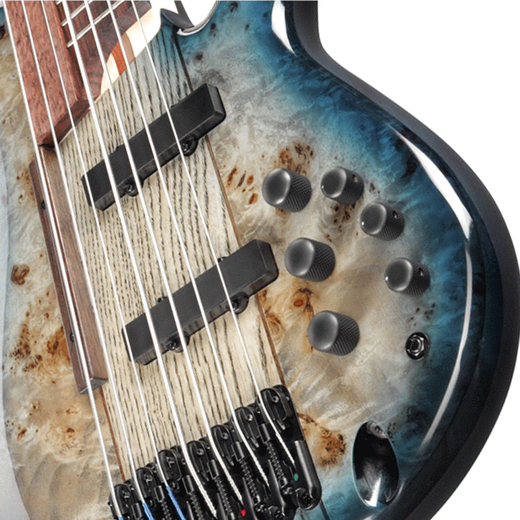 Ibanez SRAS7 Cosmic Blue Starburst 7 String 'Ashula' Electric Bass - Image 5