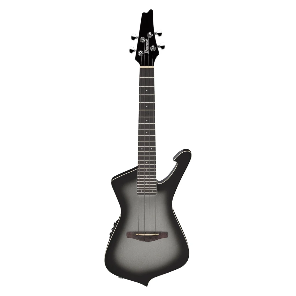 Ibanez UICT100A Electric Tenor Ukulele - Metallic Gray Sunburst - Image 3