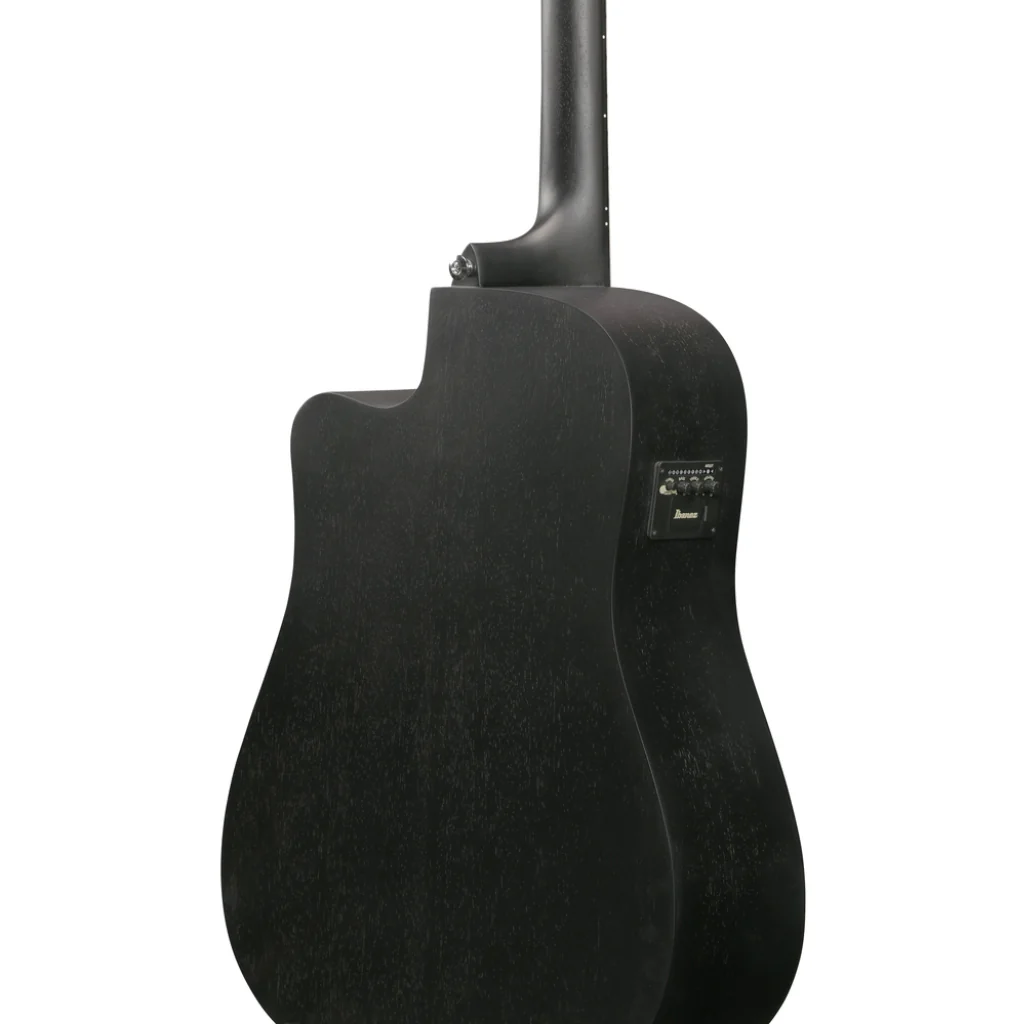 Ibanez V44CE Acoustic Guitar - Weathered Black Open Pore - Image 10