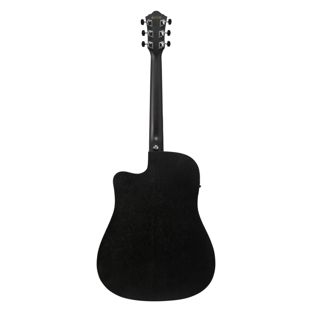 Ibanez V44CE Acoustic Guitar - Weathered Black Open Pore - Image 4