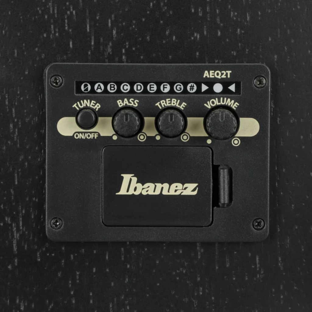 Ibanez V44CE Acoustic Guitar - Weathered Black Open Pore - Image 9