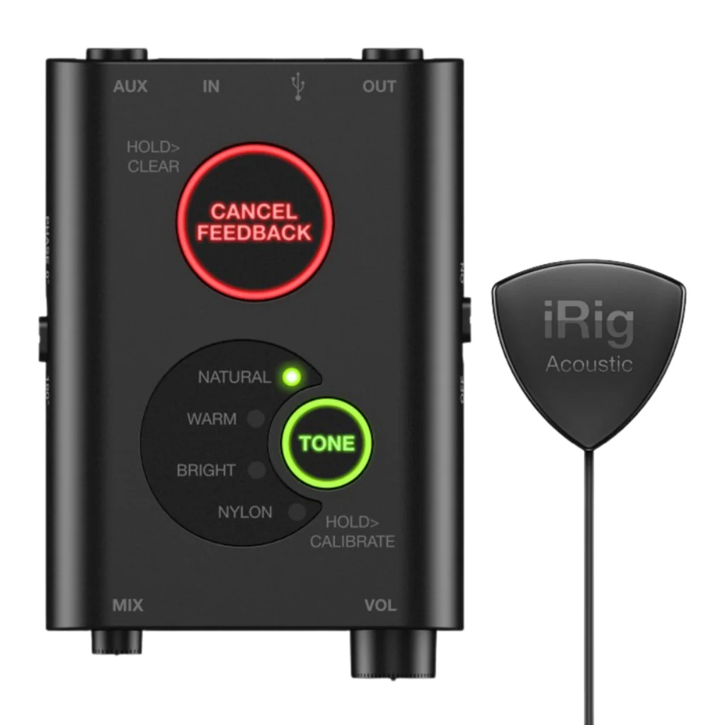 IK iRig Acoustic Stage - Advanced Digital Microphone System for Acoustic Guitar - 32-bit Preamp/DSP