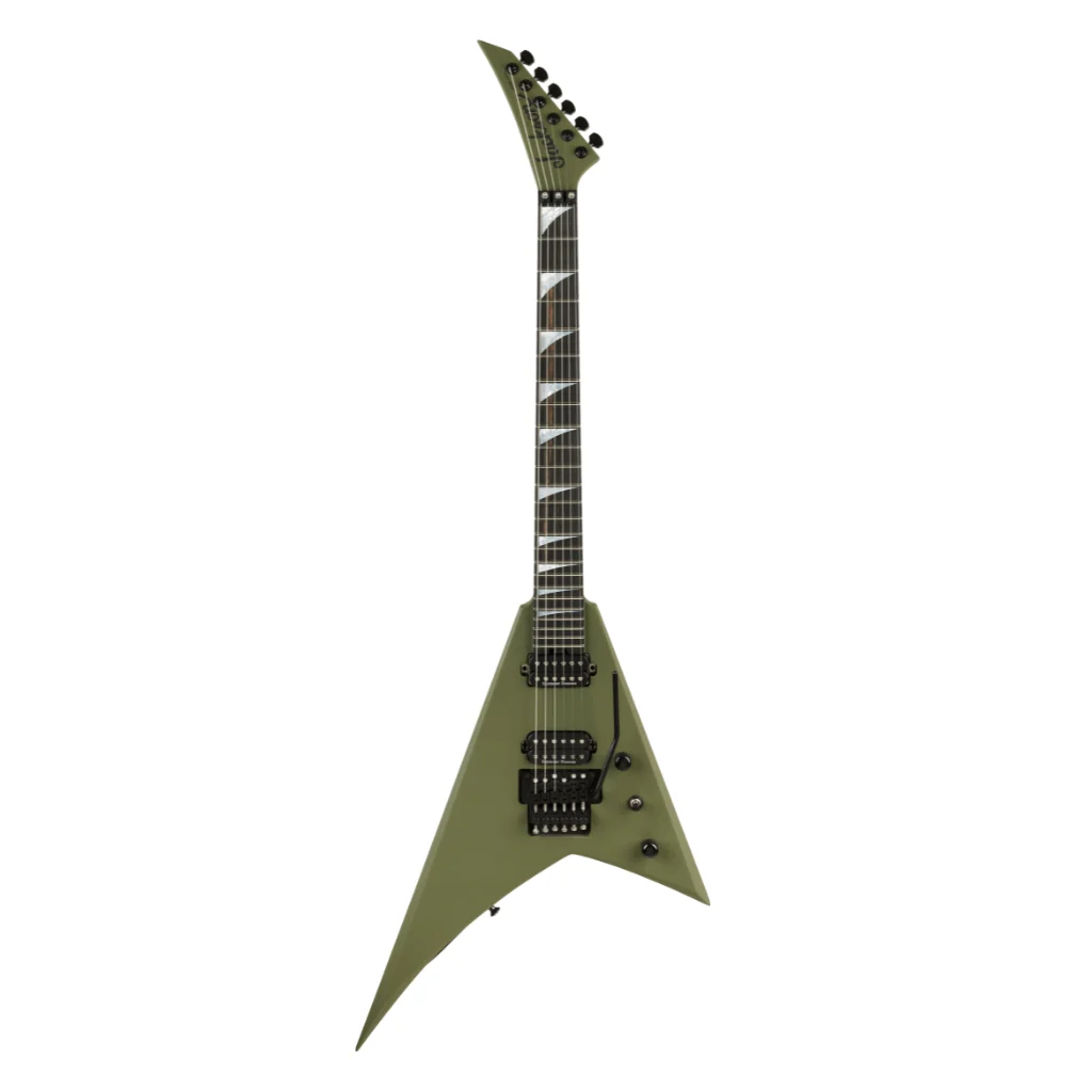 Jackson American Series Rhoads RR24 Electric Guitar - Matte Army Drab, Ebony Fingerboard - Image 2