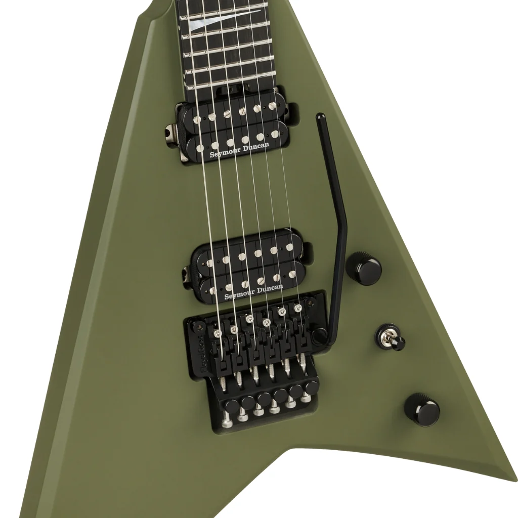 Jackson American Series Rhoads RR24 Electric Guitar - Matte Army Drab, Ebony Fingerboard - Image 6