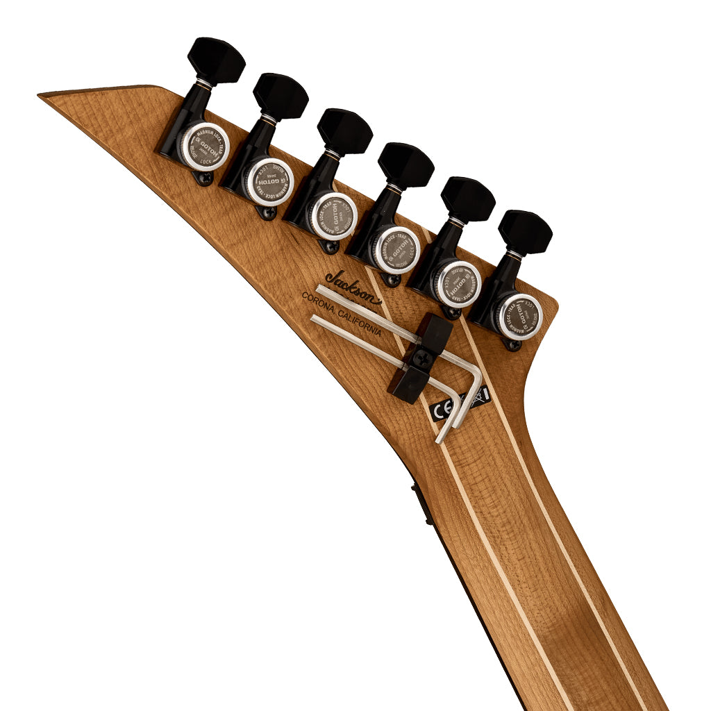Jackson American Series Virtuoso Electric Guitar Streaked Ebony Fingerboard Rocket Red - Image 5