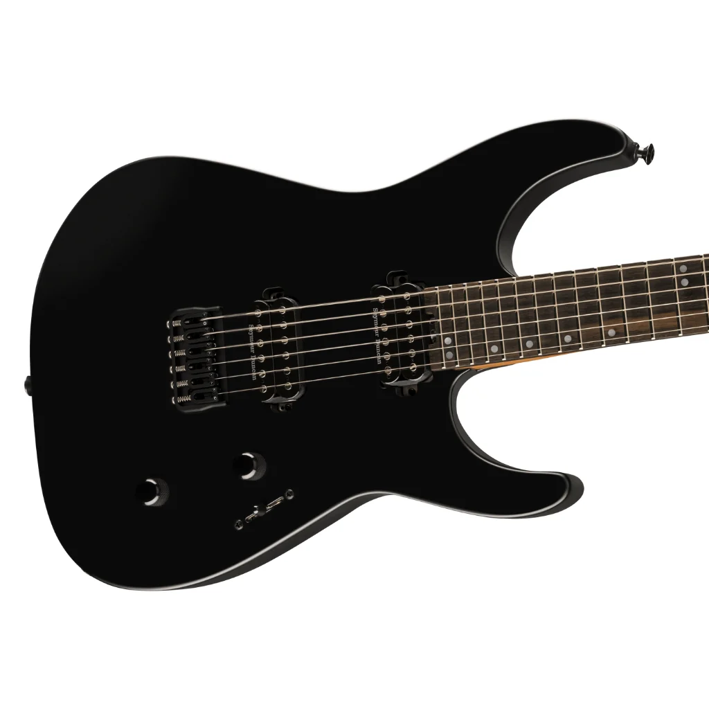 Jackson American Series Virtuoso Hardtail with Streaked Ebony Fingerboard - Satin Black - Image 7