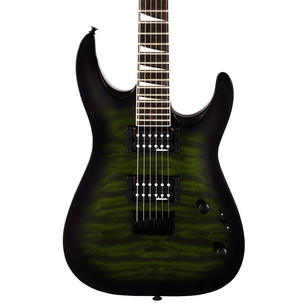 Jackson JS Series Dinky Arch Top JS32Q DKA HT Electric Guitar - Transparent Green Burst, Amaranth Fingerboard