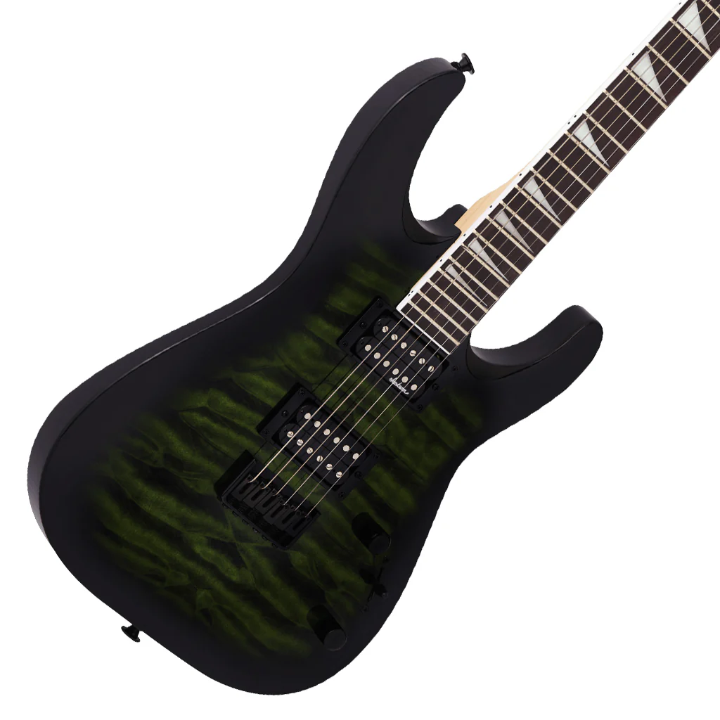 Jackson JS Series Dinky Arch Top JS32Q DKA HT Electric Guitar - Transparent Green Burst, Amaranth Fingerboard - Image 4
