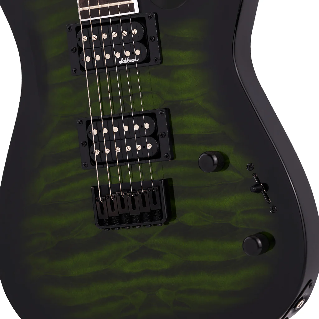 Jackson JS Series Dinky Arch Top JS32Q DKA HT Electric Guitar - Transparent Green Burst, Amaranth Fingerboard - Image 5