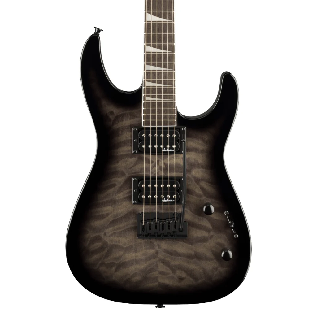 Jackson JS Series Dinky JS20 DKQ 2PT in Transparent Black Burst