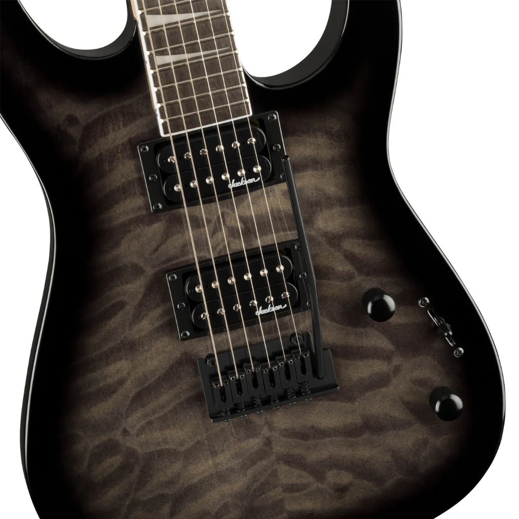 Jackson JS Series Dinky JS20 DKQ 2PT in Transparent Black Burst - Image 7
