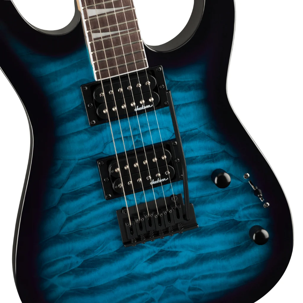 Jackson JS Series Dinky JS20 DKQ 2PT in Transparent Blue Burst - Image 7