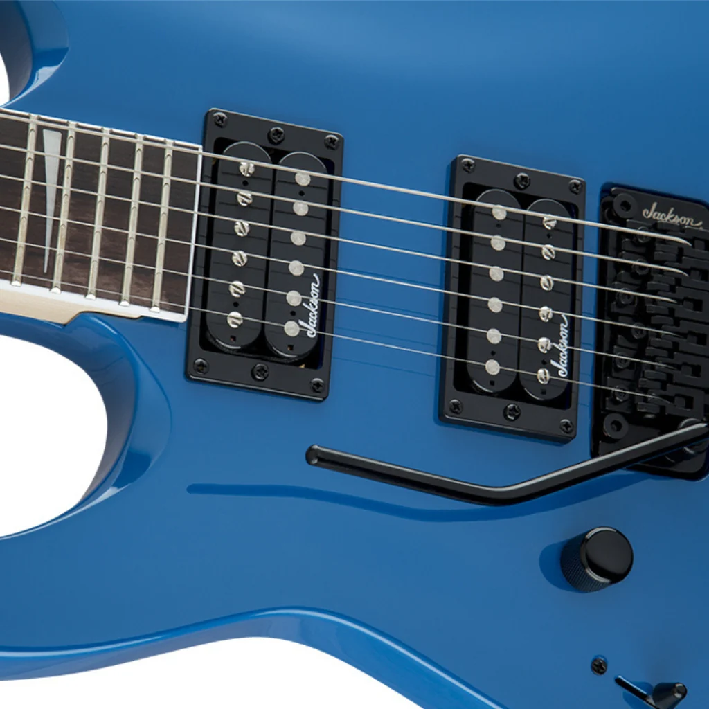 Jackson JS32L Dinky DKA Left Handed Electric Guitar - Bright Blue, Amaranth Fretboard - Image 6