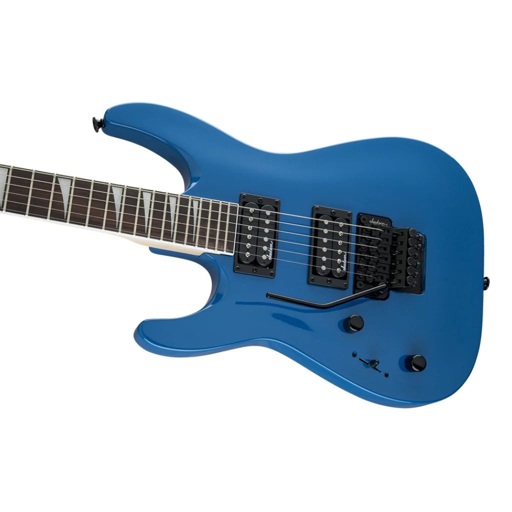 Jackson JS32L Dinky DKA Left Handed Electric Guitar - Bright Blue, Amaranth Fretboard - Image 7