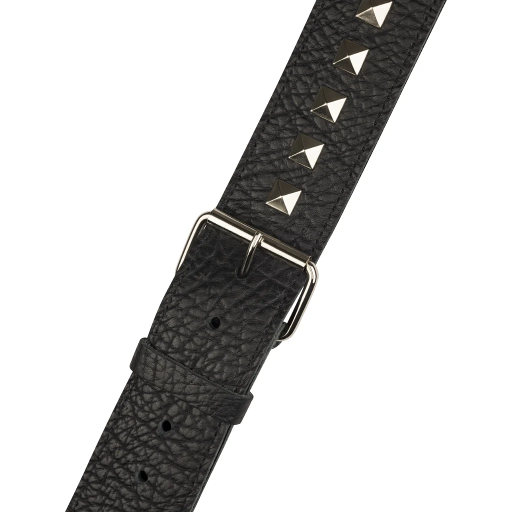 Jackson Metal Stud Leather Strap - Black, 2.5" - Image 3