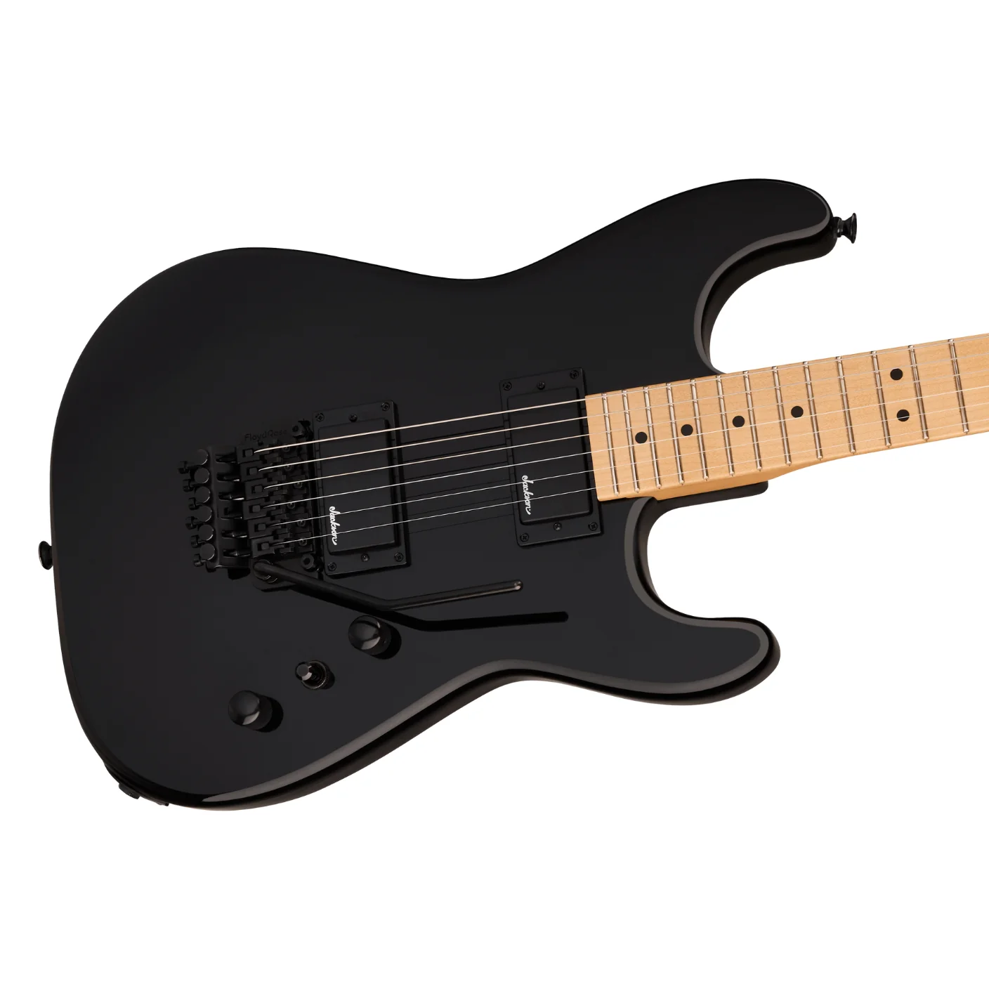 Jackson Pro Origins 1985 San Dimas SD1 HH FR Electric Guitar - Gloss Black, Maple Fingerboard - Image 7