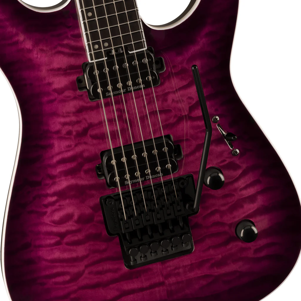 Jackson Pro Plus Series Dinky™ DKAQ, Ebony Fingerboard, Transparent Purple Burst - Image 7