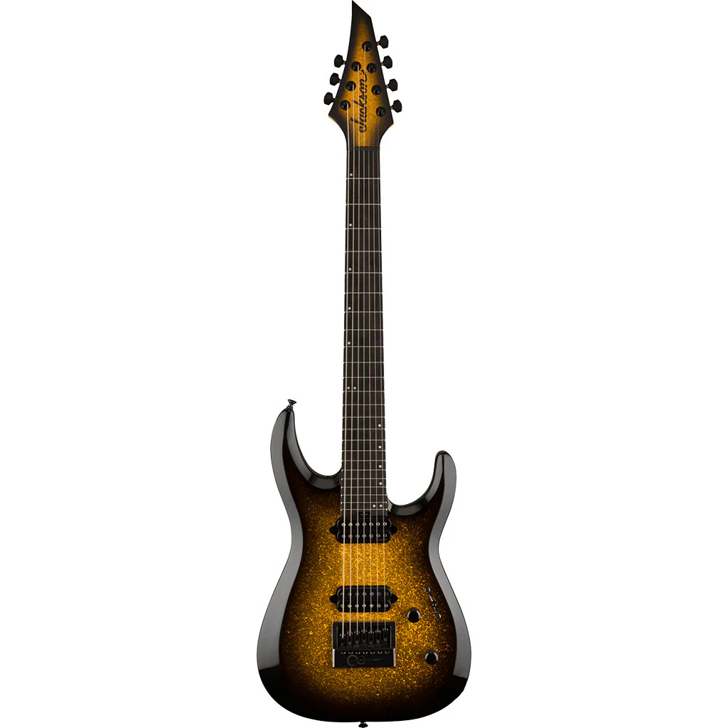 Jackson Pro Plus Series DK Modern Evertune 7, Ebony Fingerboard, Gold Sparkle - Image 2