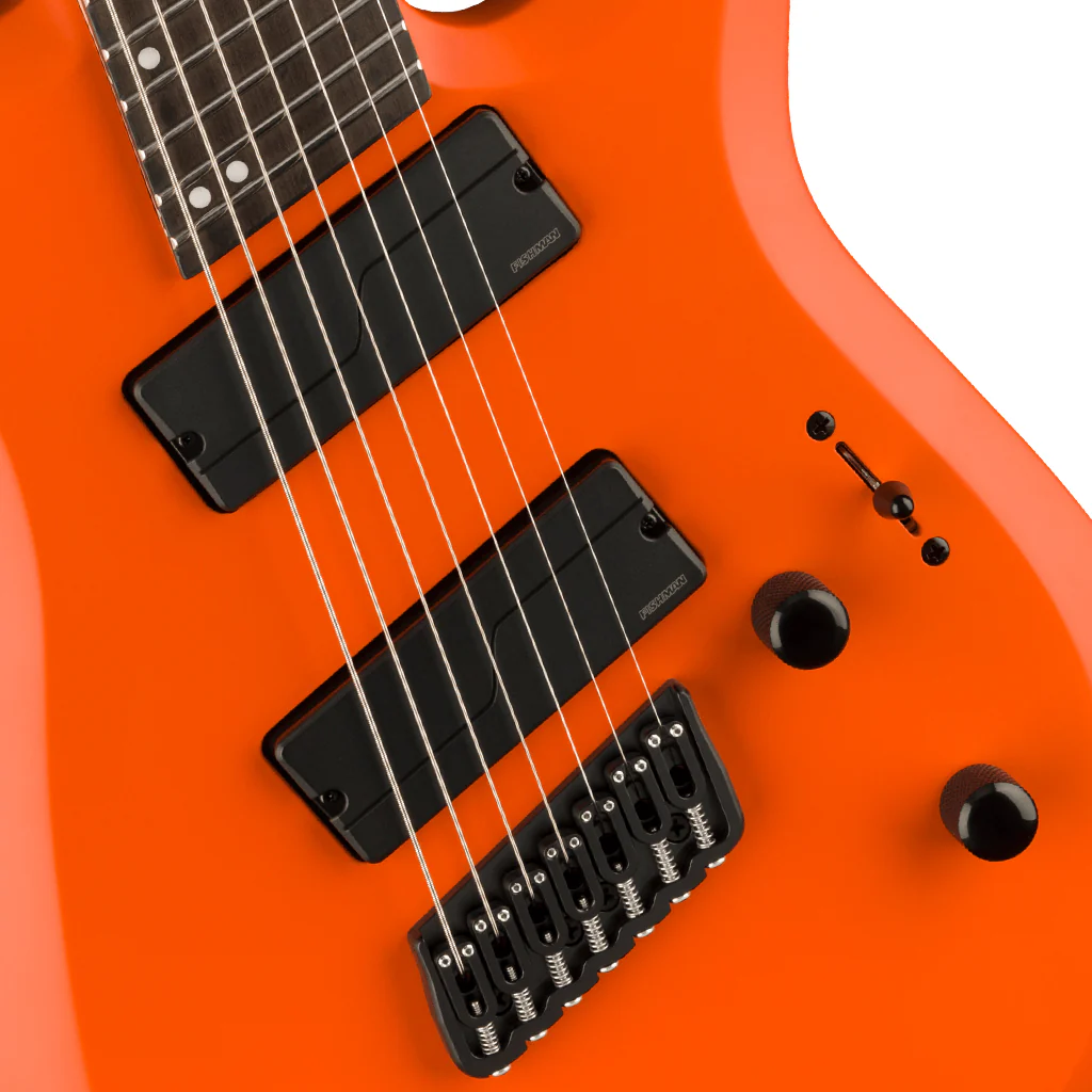 Jackson Pro Plus Series DK Modern HT7 MS, Ebony Fingerboard, Satin Orange Crush - Image 6