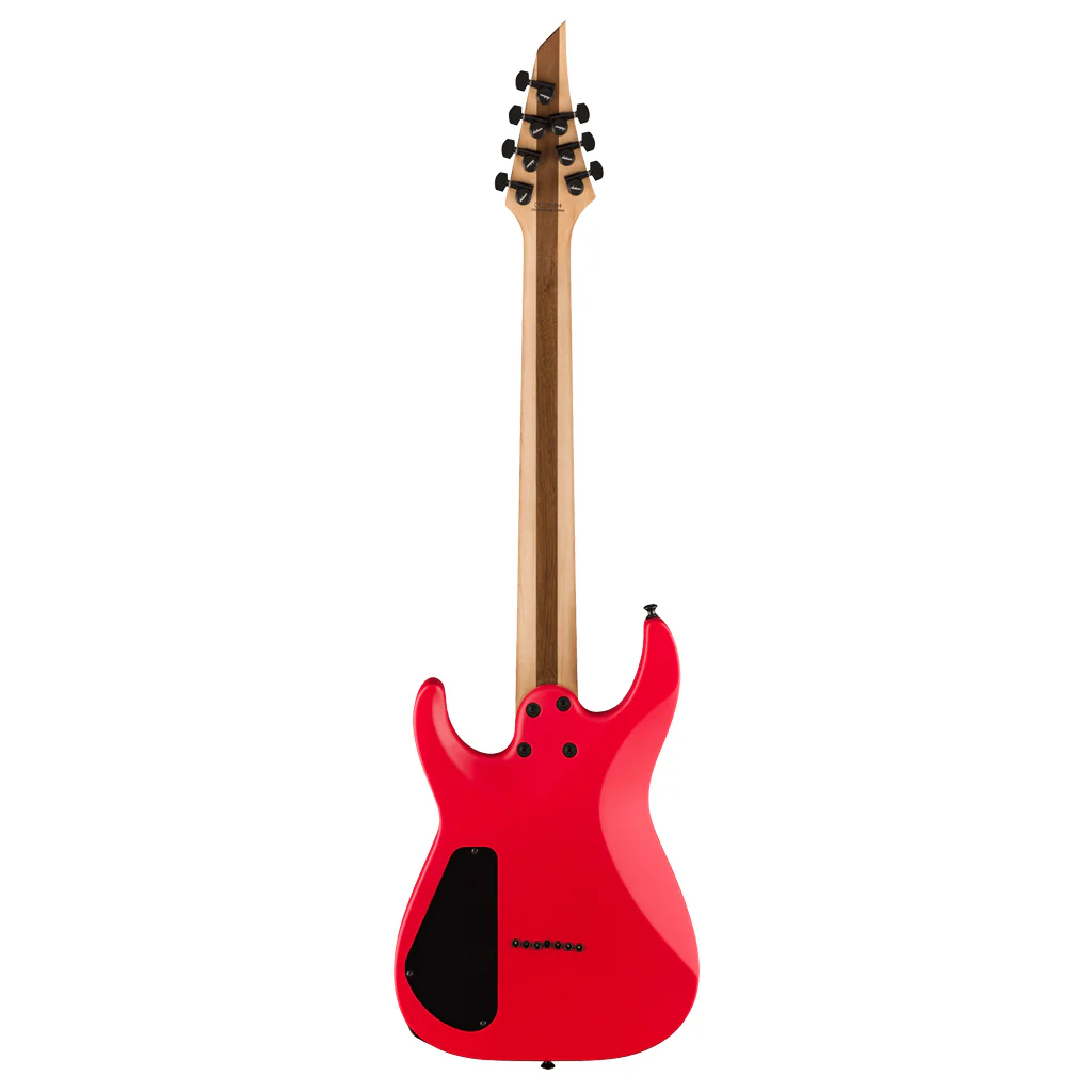 Jackson Pro Plus Series DK Modern MDK7 HT, Ebony Fingerboard, Satin Red with Black bevels - Image 3
