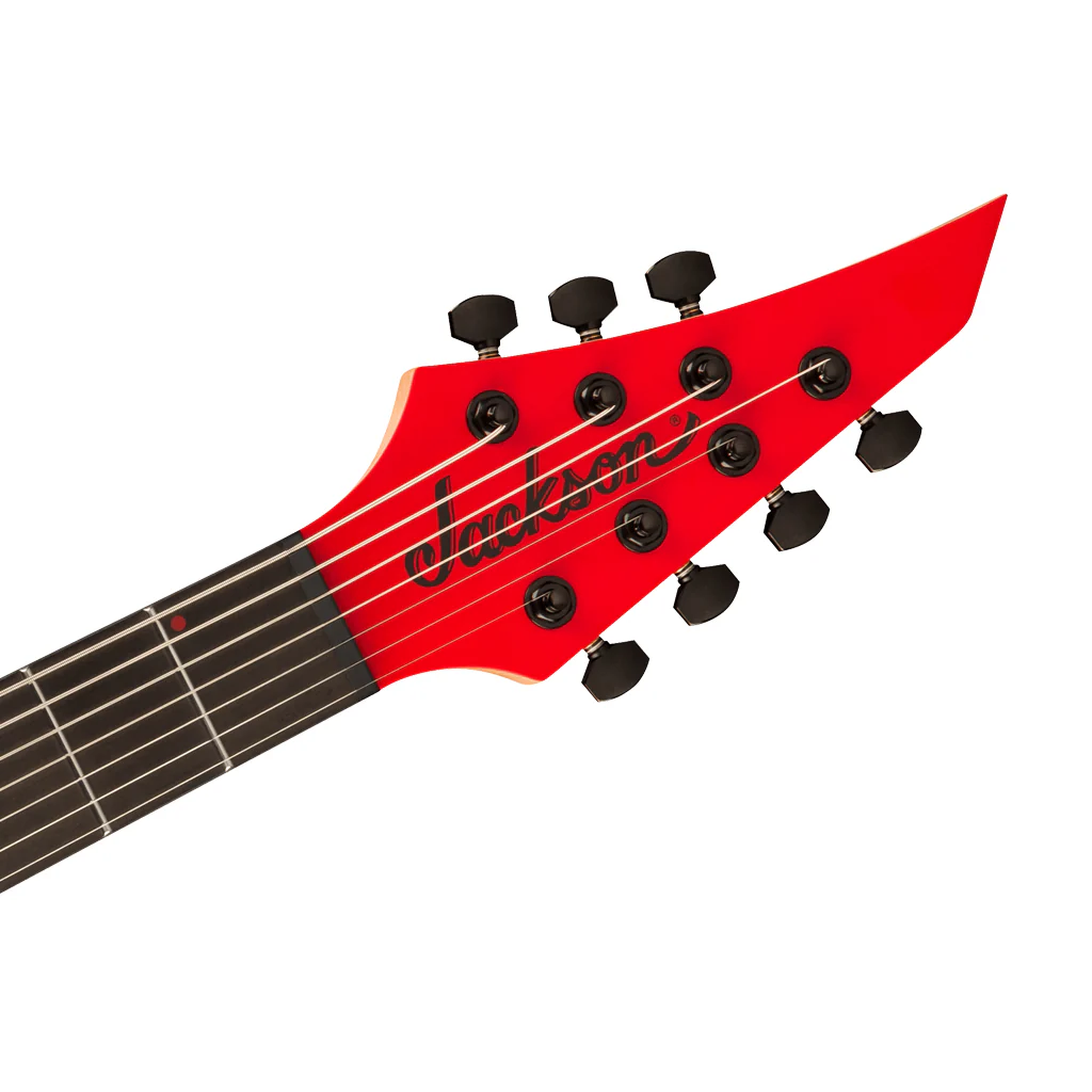 Jackson Pro Plus Series DK Modern MDK7 HT, Ebony Fingerboard, Satin Red with Black bevels - Image 4