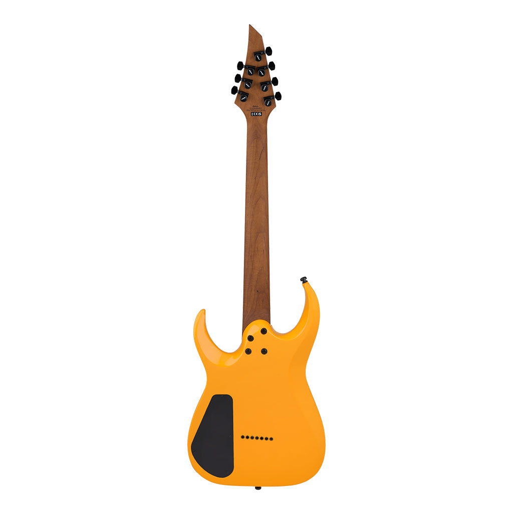 Jackson Pro Series Misha Mansoor Juggernaut HT7 Electric Guitar Ebony Fingerboard Signal Yellow - Image 3