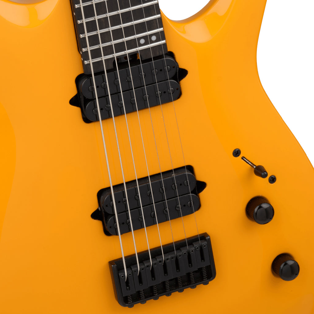 Jackson Pro Series Misha Mansoor Juggernaut HT7 Electric Guitar Ebony Fingerboard Signal Yellow - Image 6