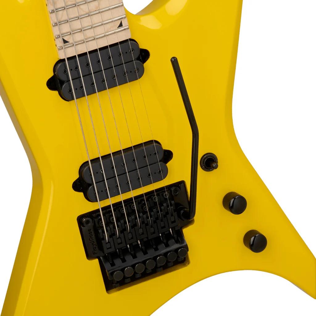 Jackson Pro Series Signature Dave Davidson Warrior WR7 Electric Guitar Maple Fingerboard Ferrari Yellow - Image 6