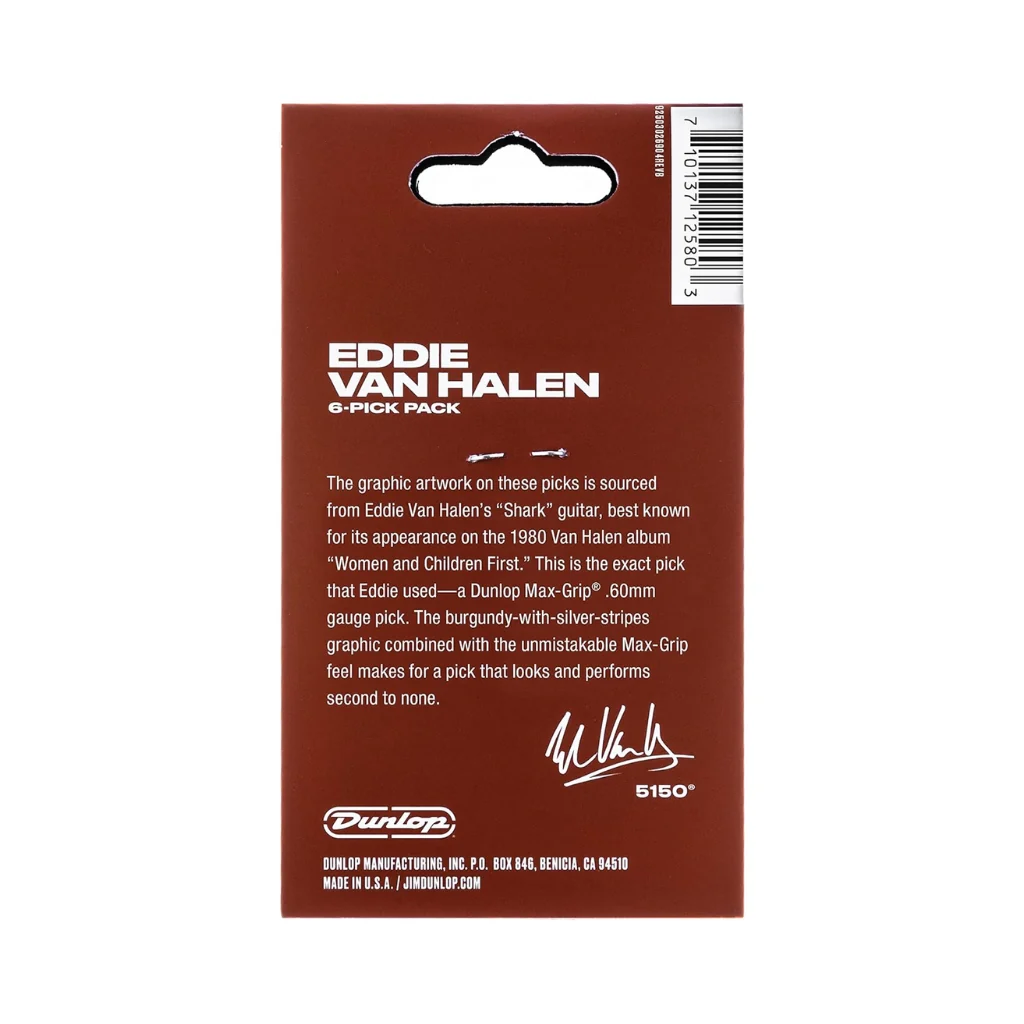 Jim Dunlop EVH 5150 Max-Grip Picks - .60mm, 6 Pack - Image 2