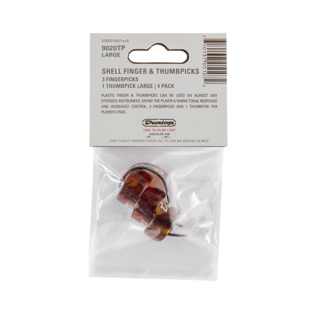 Jim Dunlop Shell Fingerpicks & Thumbpick Pack - Large - Image 2