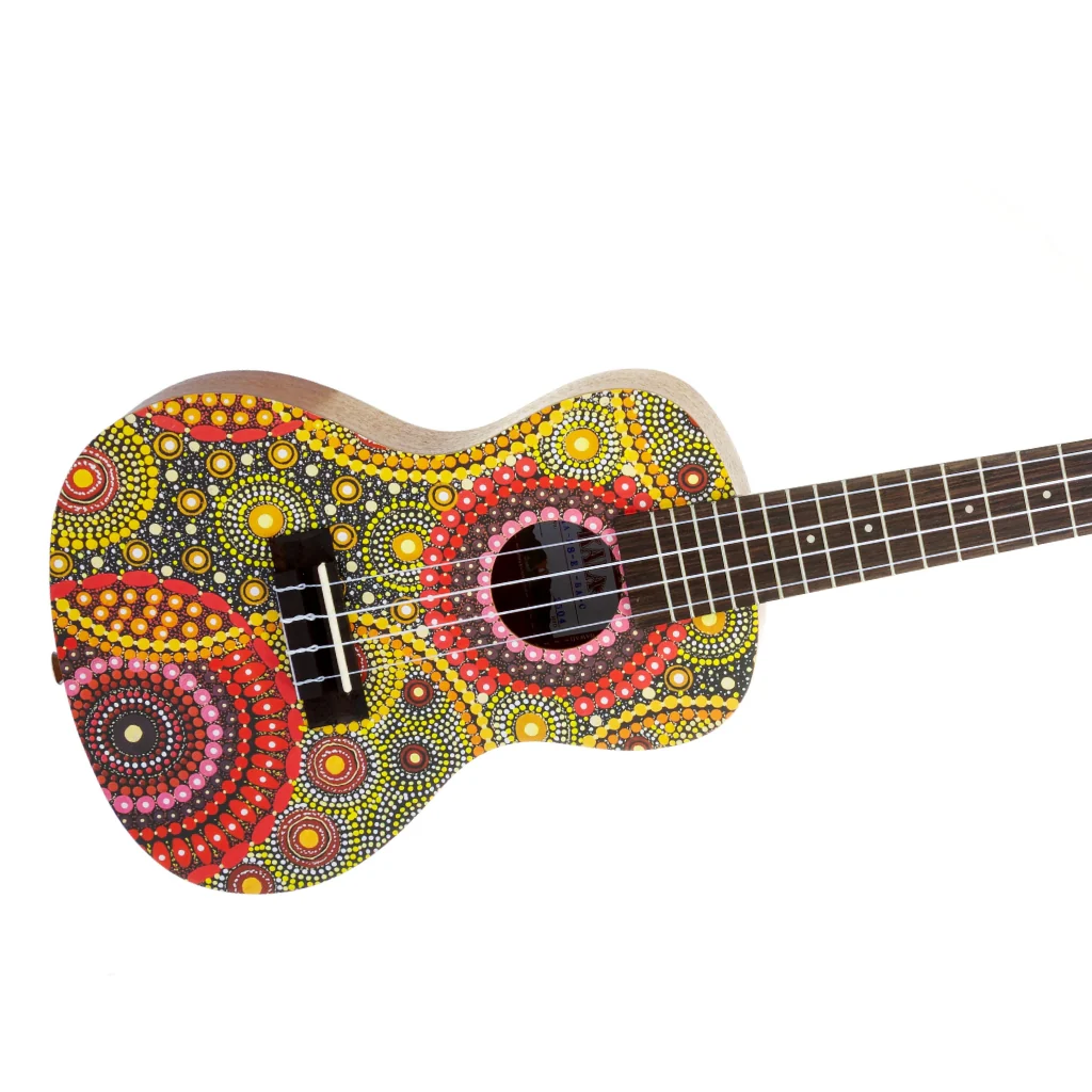 Kala Concert Ukulele with Desert StoryLines Logo Bag - Blackwood Apple By Evelyn Young - Image 4