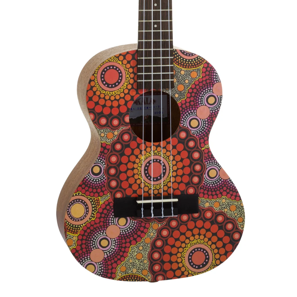 Kala Tenor Ukulele with Desert StoryLines Logo Bag - Sunburnt Country By Chantelle Mulladad