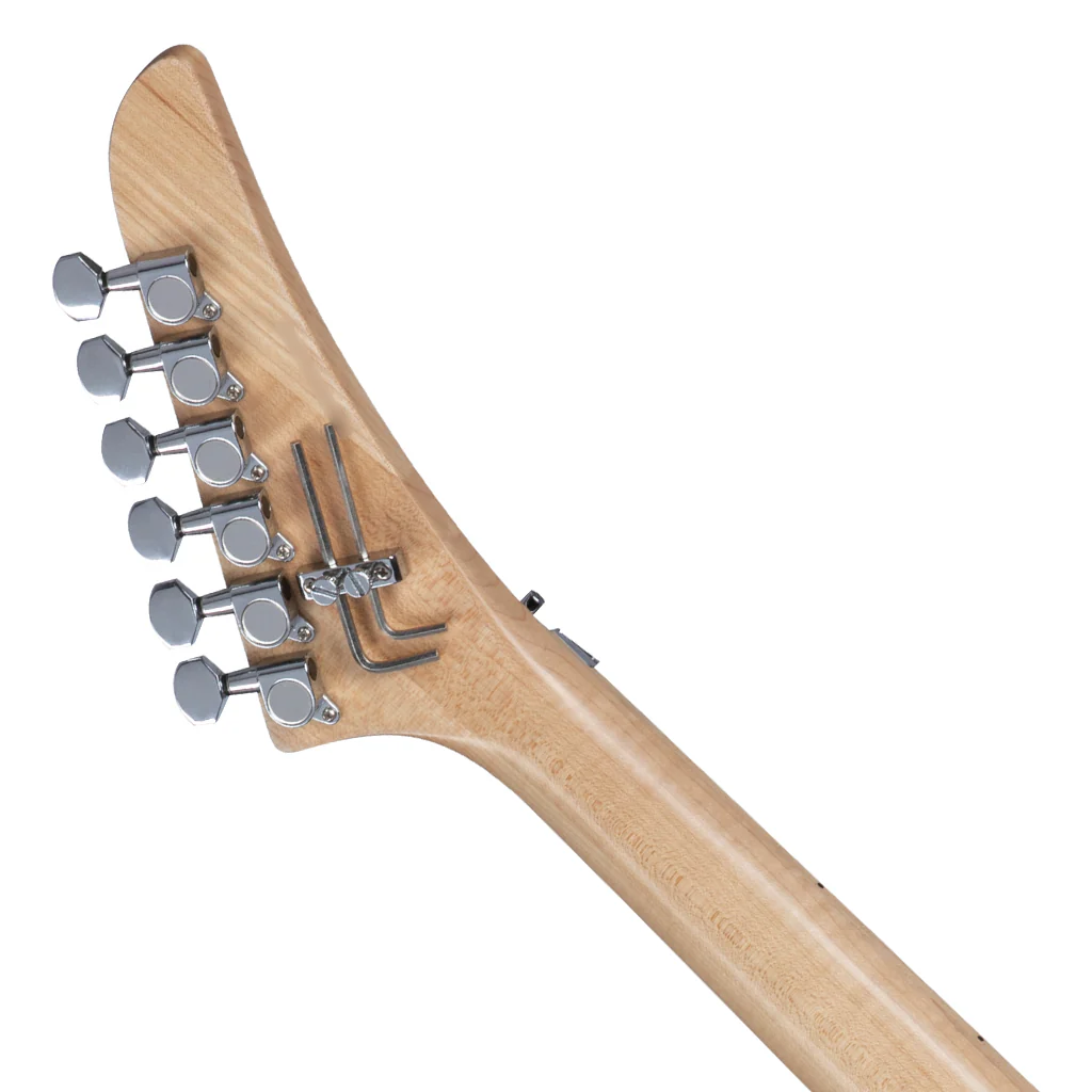 Kramer - Baretta Reverse Headstock Electric Guitar with Soft Case - White Lotus Custom Graphic White/Candy Blue - Image 5