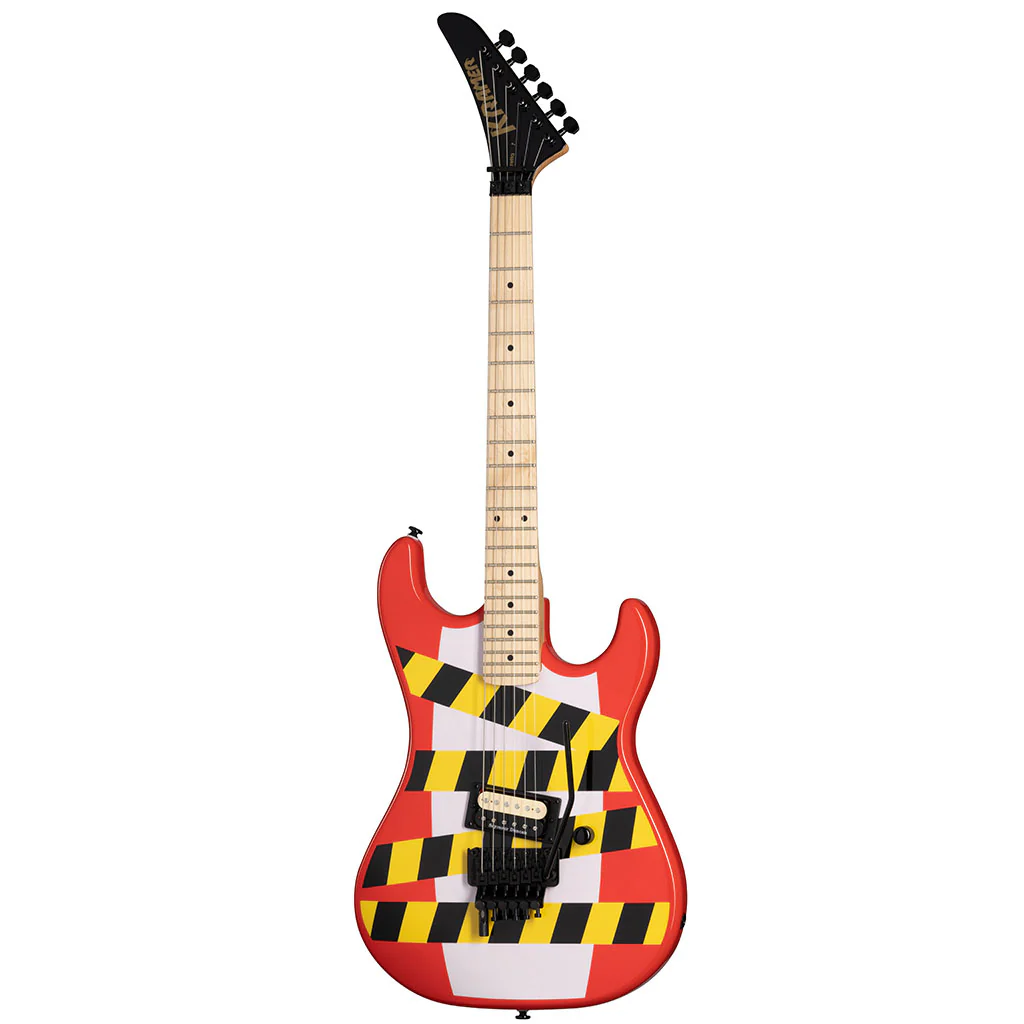 Kramer - Baretta - Custom Graphics -  “Danger Zone” - Warning Tape on White Red - Image 2