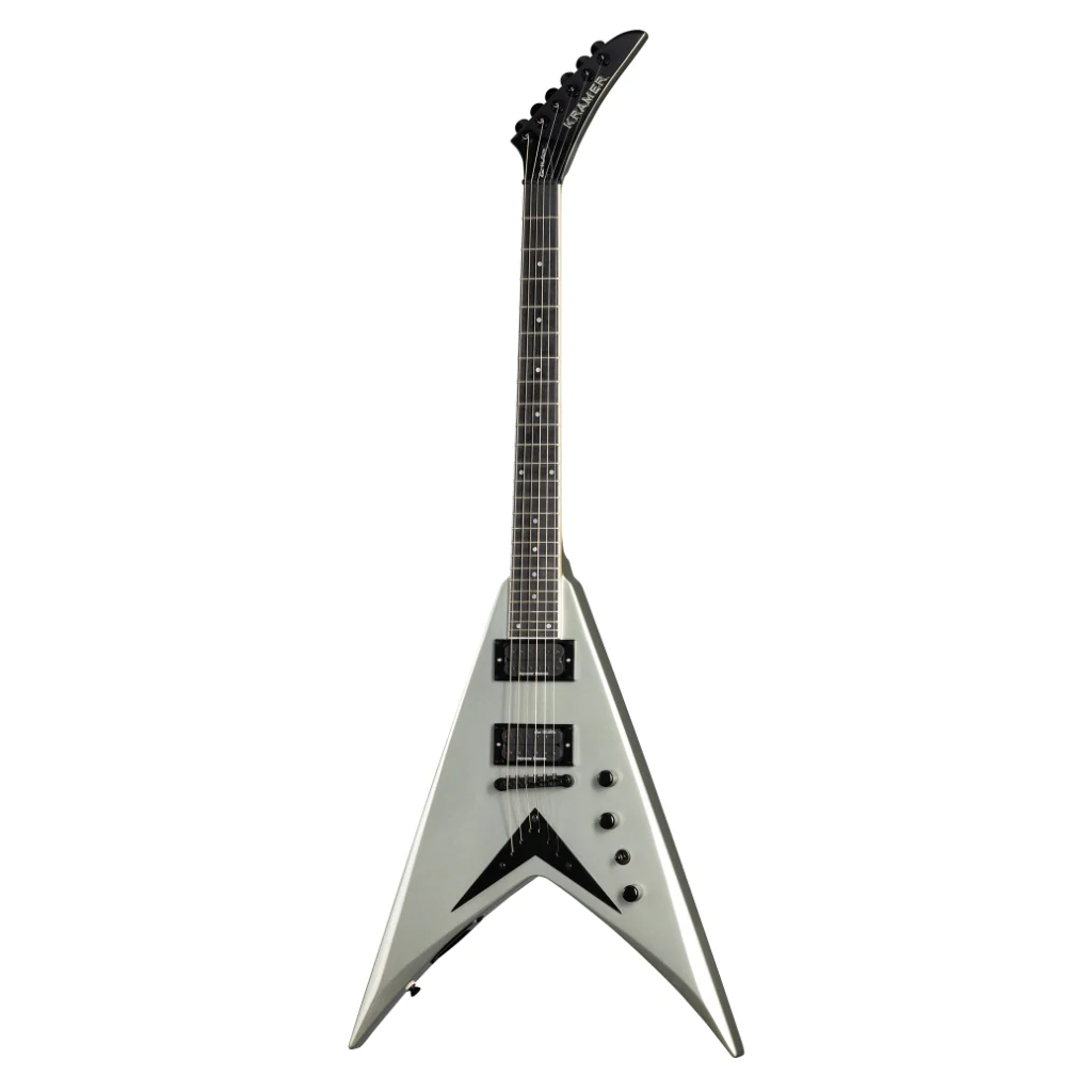 Kramer Dave Mustaine Vanguard in Case Electric Guitar - Metallic Silver - Image 3