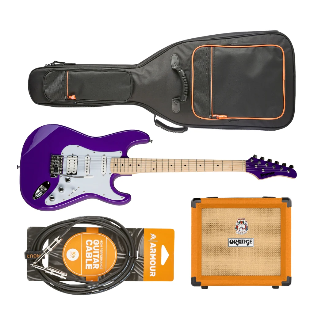 Kramer Focus VT211S Guitar Pack w/ Crush & Accessories - Purple - Image 6