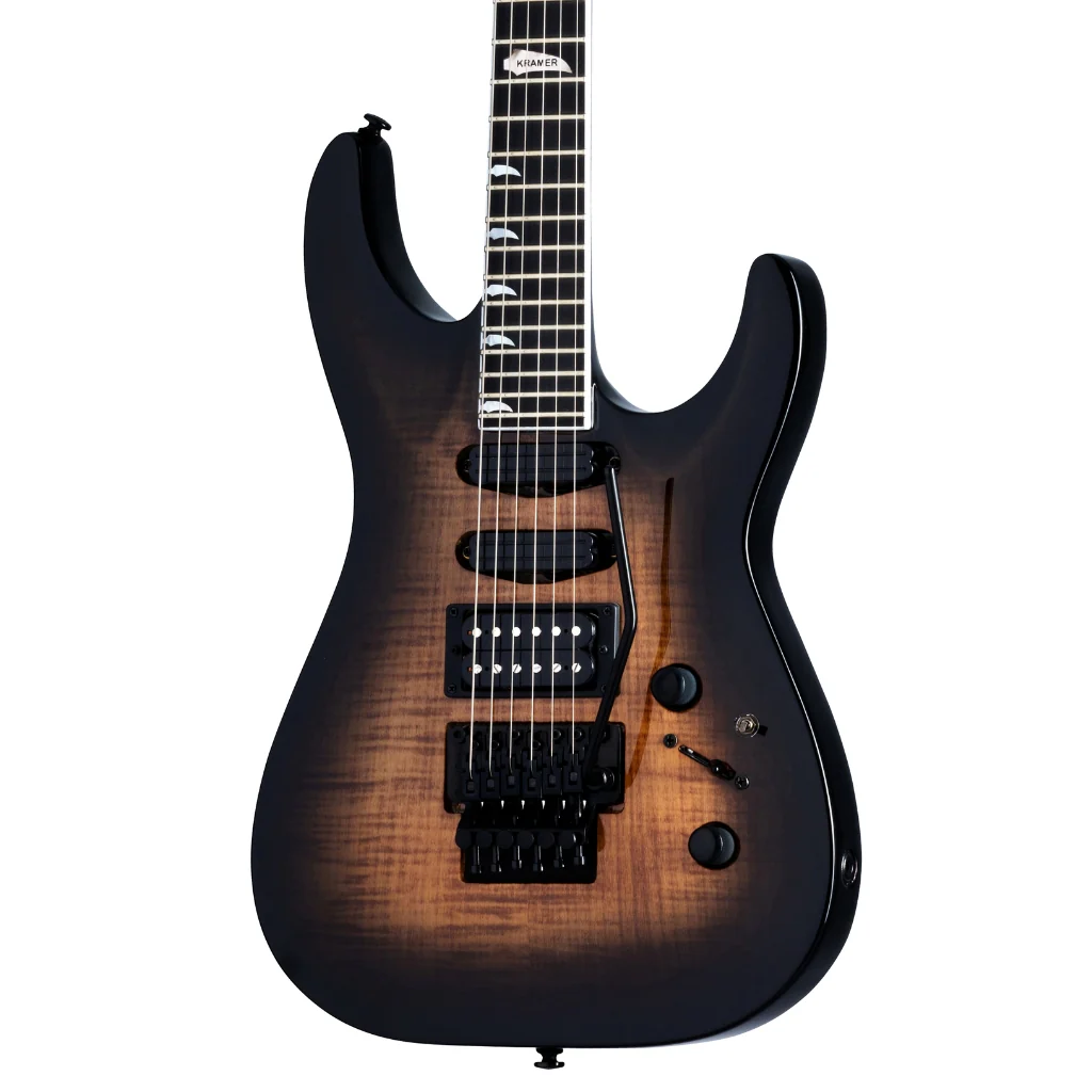Kramer SM-1 Figured Electric Guitar - Black Denim Perimeter